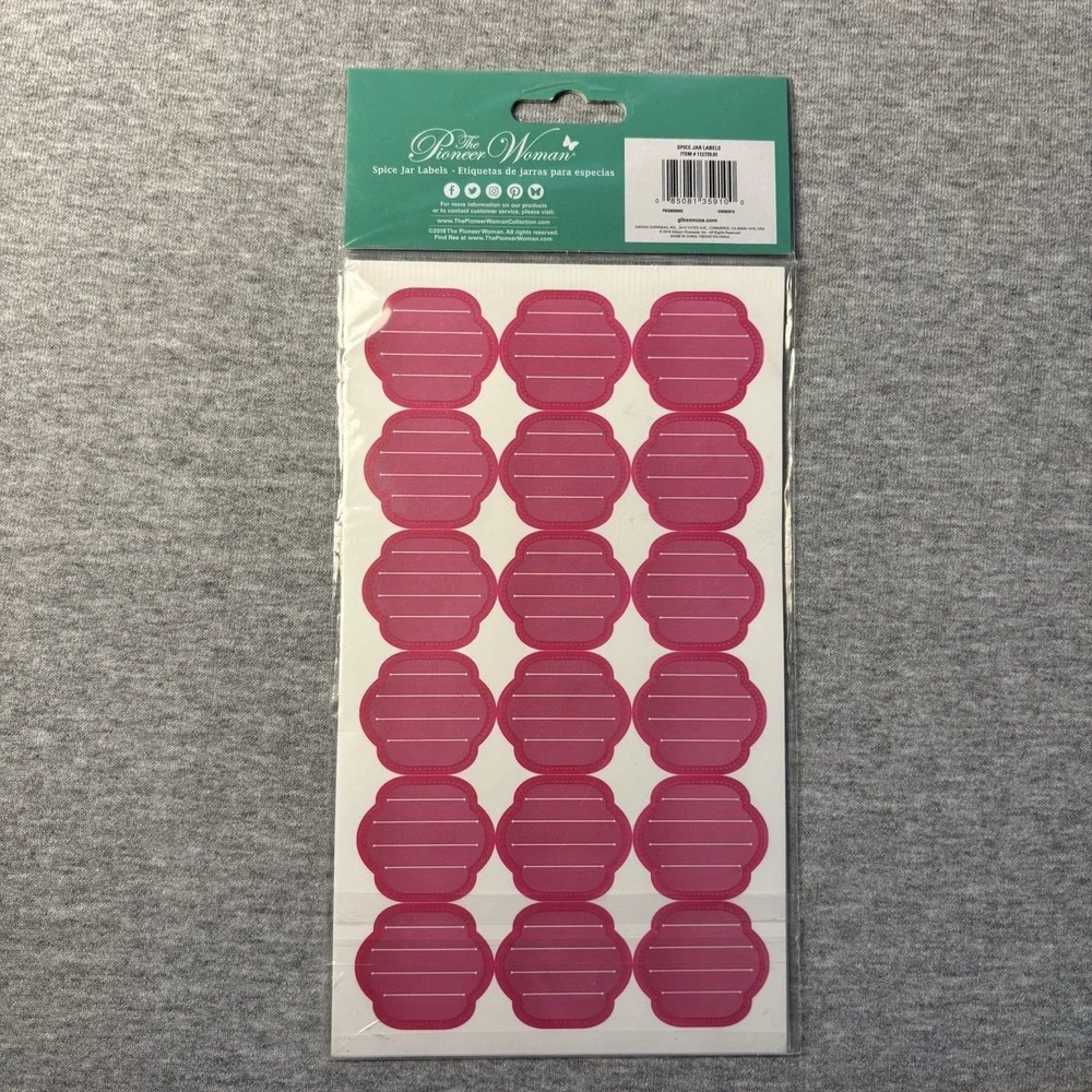 The Pioneer Woman Spice Jar Labels New In Package 72 Count Stickers